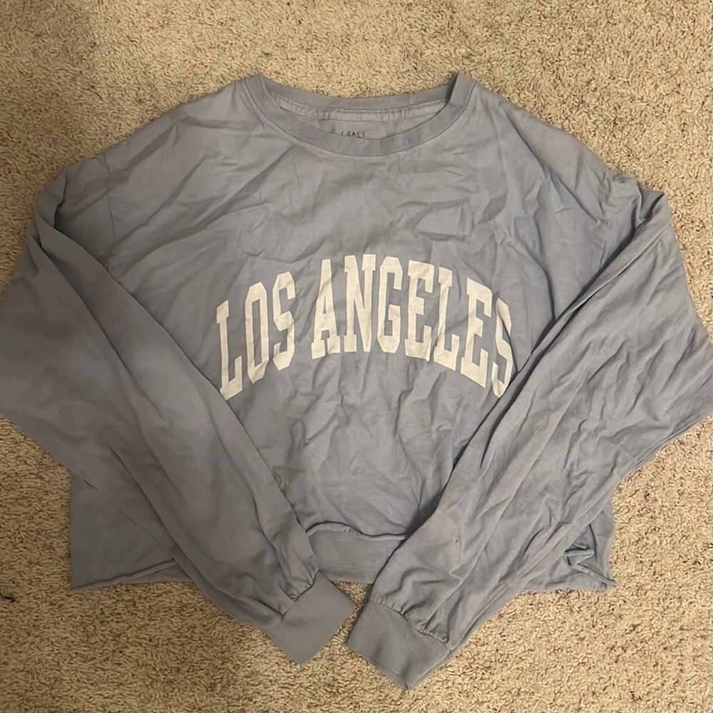 Los Angeles cropped long sleeve tee